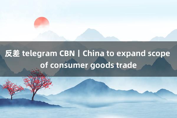 反差 telegram CBN丨China to expand scope of consumer goods trade