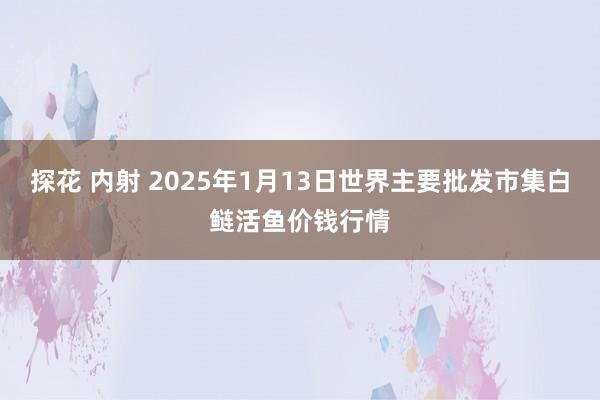 探花 内射 2025年1月13日世界主要批发市集白鲢活鱼价钱行情