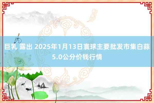 巨乳 露出 2025年1月13日寰球主要批发市集白蒜5.0公分价钱行情